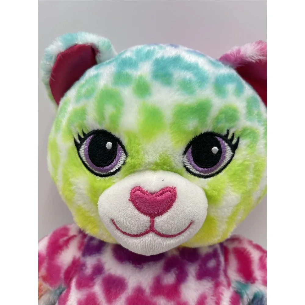 Build A Bear Workshop Wild About Spots Plush Cat Leopard Multi Colored Print 17